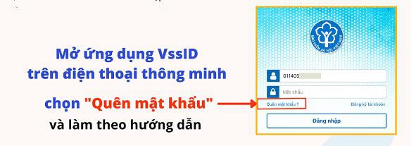 lấy lại mật khẩu VssID 2024